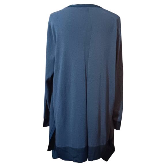 NEW CHICO'S 3 Long Cardigan Sweater Topper Duster XL SOFT Blue Office Career - Picture 11 of 14